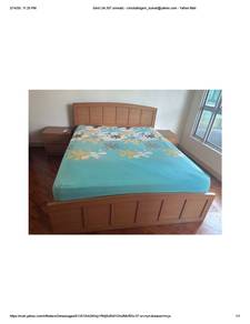 Queen size bed- solid wood with 10" high mattress
