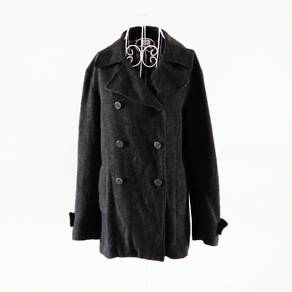 Converse Dark Grey Wool Trench Coat