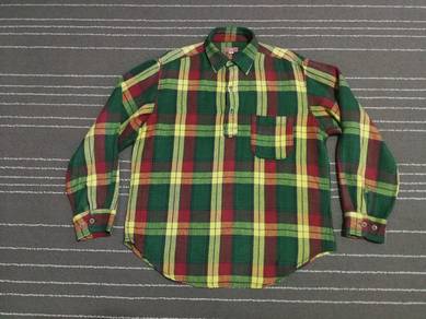 Vintage 45 rpm unisex flannel M