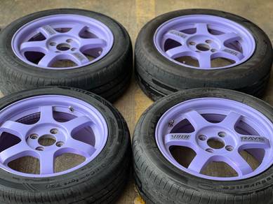 Sport Rim 15 Second Volk Rays TE37 Siap Tayar Seco