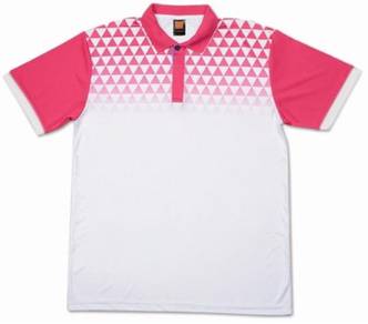 Baju Tshirt berkolar Quickdry QD4400 White/Magenta