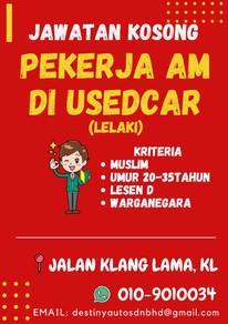 Pekerja am lelaki usedcar(runner)