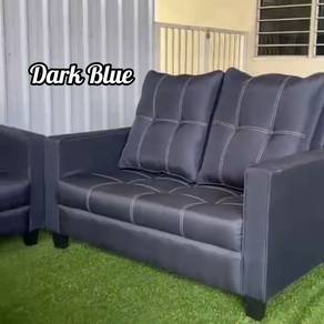 Sofa kain fabrik 2+3 seaters dan stool baru