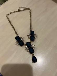 Dark Blue Stone Necklace