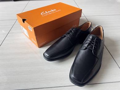 Clarks Tilden Walk UK 10 Wide Fit Black Shoes