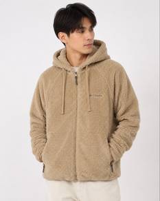 Columbia Beige Sherpa Fleece Hooded Jacket