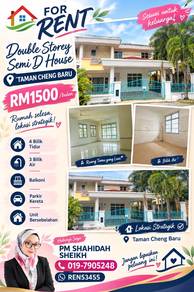 Semi-Detached House For Rent in Cheng,MLK