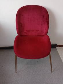 Chair Red Velvet For Sale