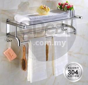 80cm SUS304 Stainless Steel Bathroom Towel Rack