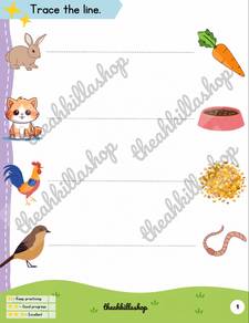 Prewriting Worksheet PDF for Kids (Age 3–4) 📚