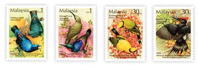 Mint Stamp Tropical Birds Malaysia 2002