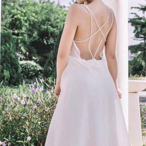 White Bare Back Dress