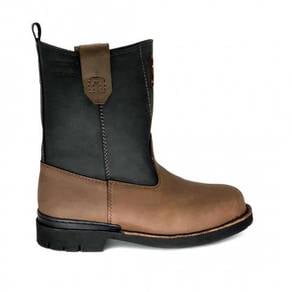 Brown Safet Shoe Black Hammer Men High Slip BH4702