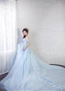 Blue wedding bridal prom dress gown RB0487