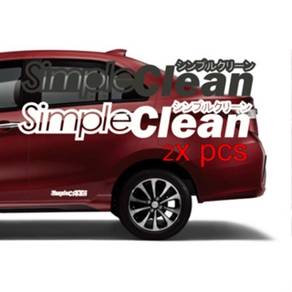 CFS622 2X pcs Simple Clean Bezza Myvi Honda Stiker