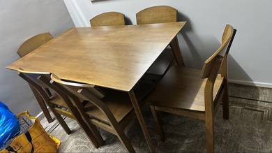 Meja Makan Kayu 6 Seater