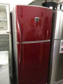 Red Sharp Peti Sejuk Freezer Refrigerator Fridge