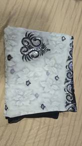 black and white saree