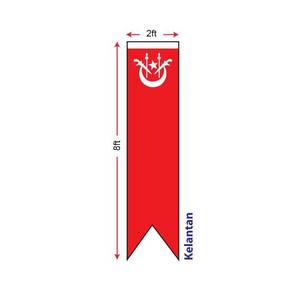 Bendera Kelantan (Polyester) 2 x 8ft