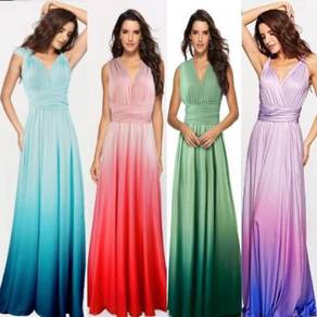 Ombre maxi Convertible Bridesmaid Dress RBP1474