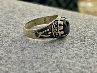 Cincin silver Batu Onyx