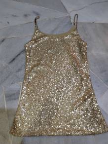 gold sequin camisole 