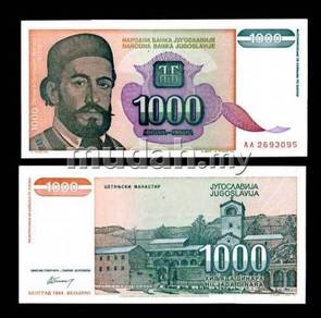 Yugoslavia 1,000 dinara 1994 p 140 unc