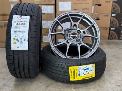 Sport Rim Baru 15 Rays G025 Gunmetal SiapTayarBaru