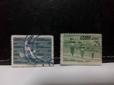 1956 Cuba Stamps Birds