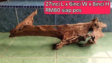 Kayu hiasan aquarium - driftwood solid tenggelam