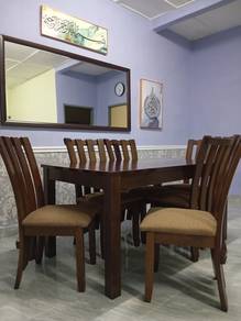 Set TABLE 6 SEATER COKLAT