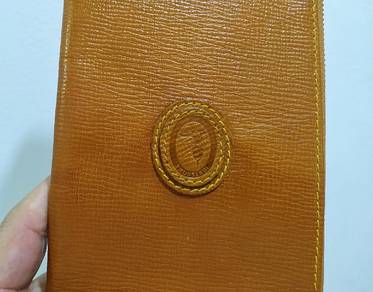 Trussardi Leather Tie Cover with Zipper Double Tie