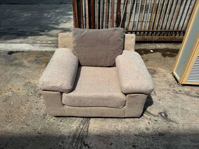 Deep Highback Armchair Single Sofa Fabric