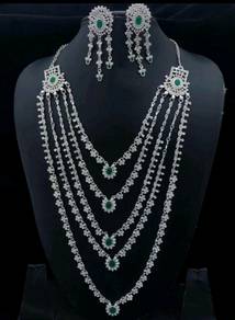 AD Stone Bridal Necklace 5 layet