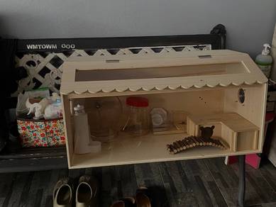set cage hamster kayu ( letgo full set )
