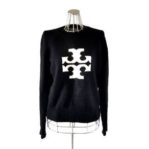 Tory Burch logo-appliqué sweater