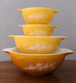 3501 Pyrex butterfly gold mixing bowl 4