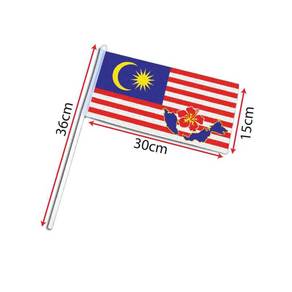 Hand Hold Flag With Malaysia Map