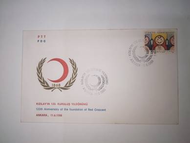 FDC Stamp Turkiye 1988 Red Crecent