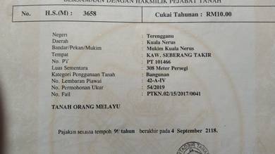 Residential Land in Kuala Terengganu, TRG