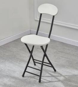 White with black leg Plastic round foldable chair
