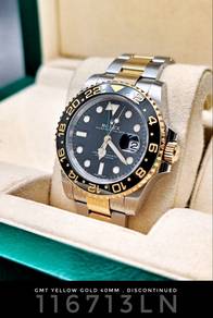 Rolex GMT-Master II 116713LN half gold green hand