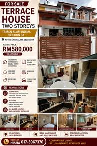 2-storey Terraced House For Sale in Shah Alam,SGR
