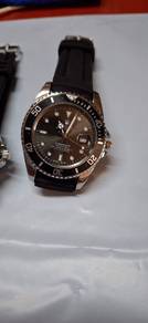 silicone strap Black face watch