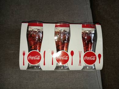 Set of 3 Coca-Cola Contour Glasses