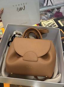 Authentic Polene Un Nano in Tan calfskin bag