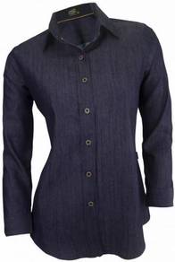 Korporat Denim Wanita FD926 Long Sleeve Navy Blue