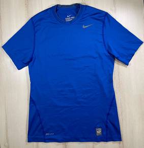Nike Pro Blue Fitted Tee #CA Used