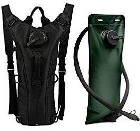 Black Hydration Hiking Water Bladder Bag Backpack