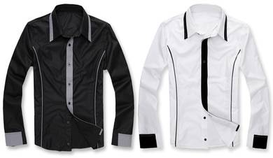 STYLISH BLACK LONG SLEEVE SHiRT KEMEJA HITAM MURAH